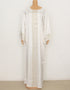 Dubai Maxi Abaya with African Print and Gold Beading